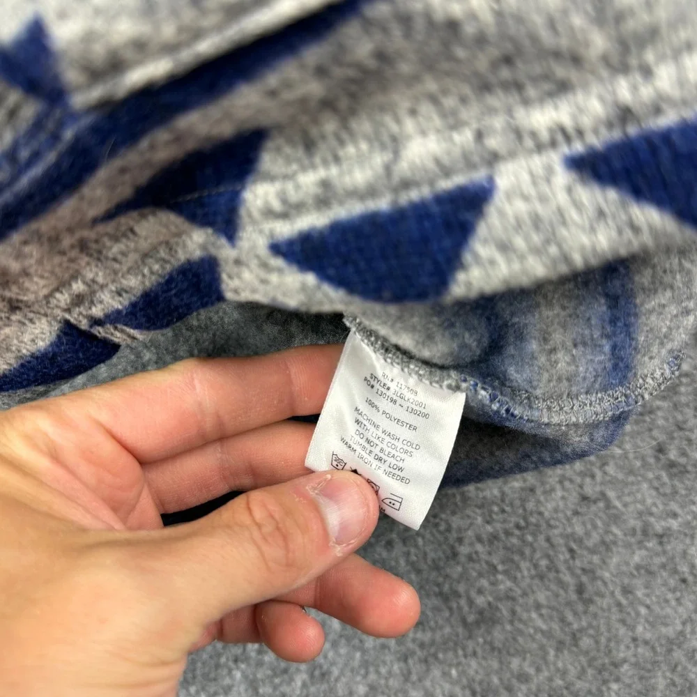 Levi's Cardigan Mens Large Blue Southwestern Shawl Collar Fleece Sweater